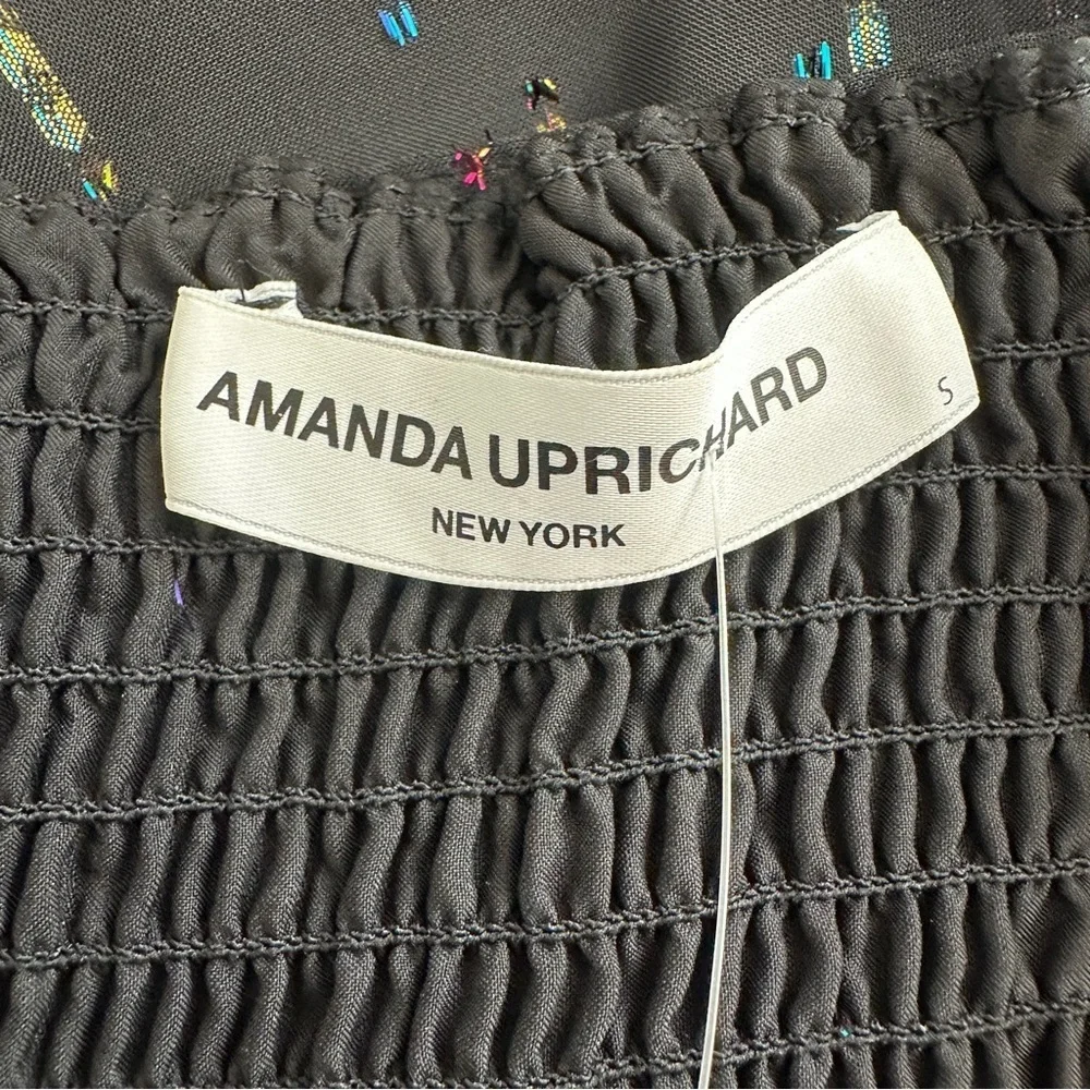 Amanda Uprichard Black Ruffled Skirt with Colorful Accents NWT small